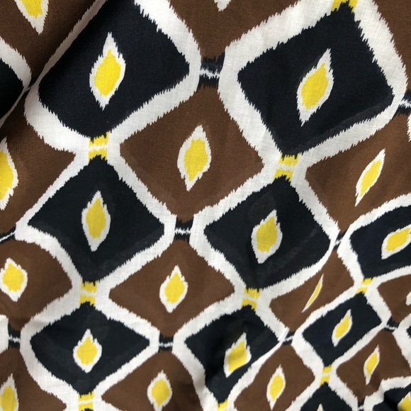 Tory Burch Geometric Cotton Scarf in Brown - Picture 2 of 4